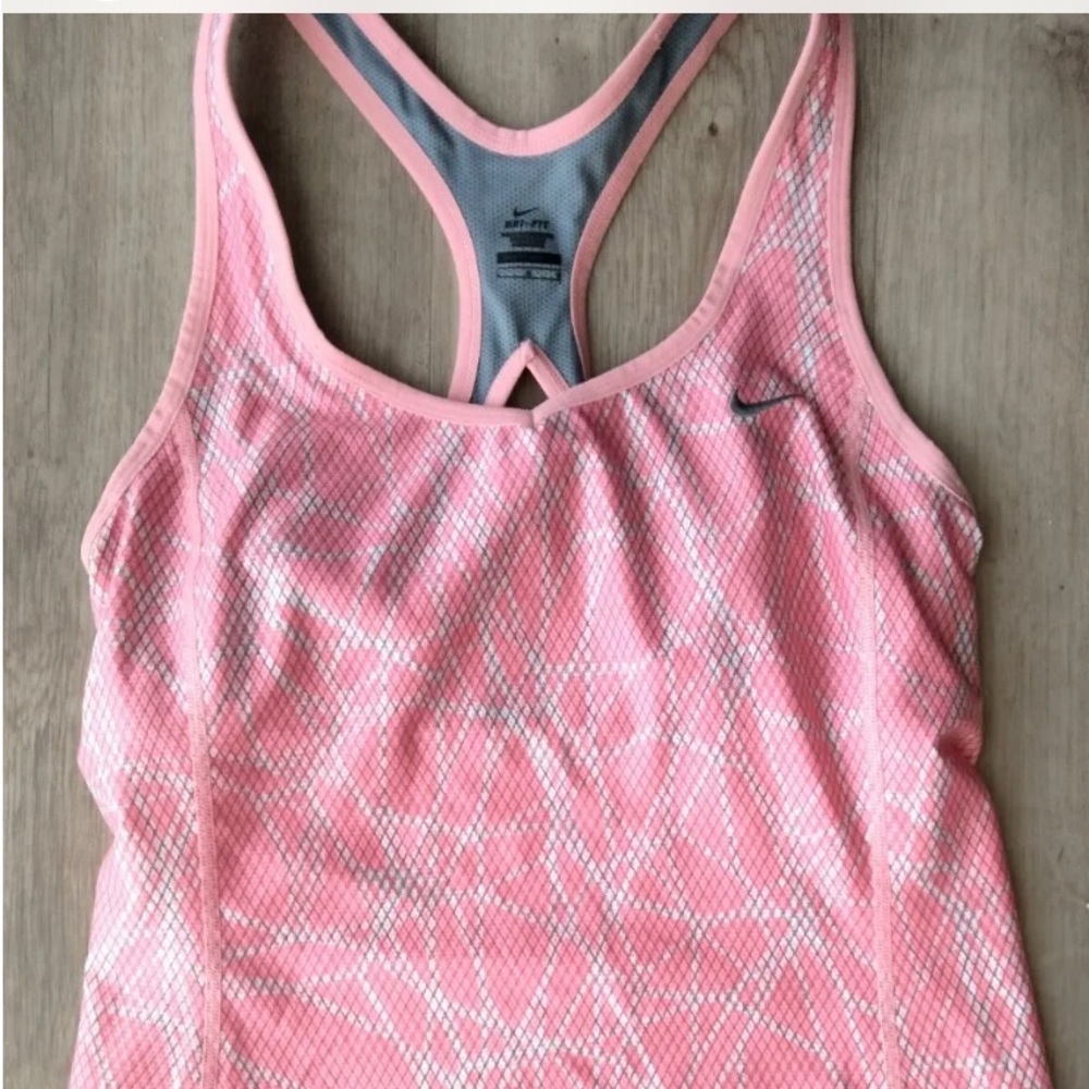 Nike dri fit  Razorback top with built-in bra. Large